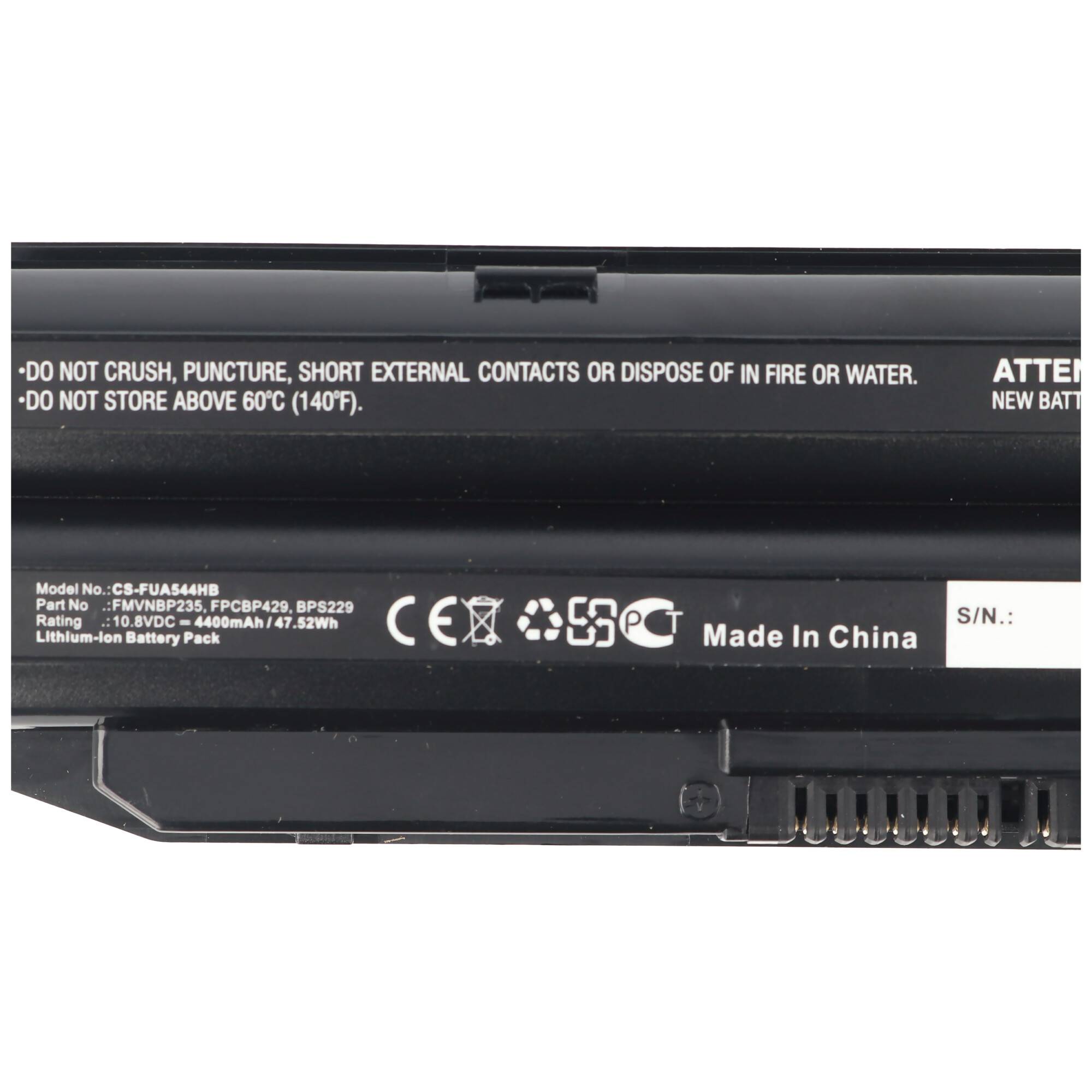 Akku passend für Fujitsu LifeBook A544 Akku FMVNBP235 4400mAh