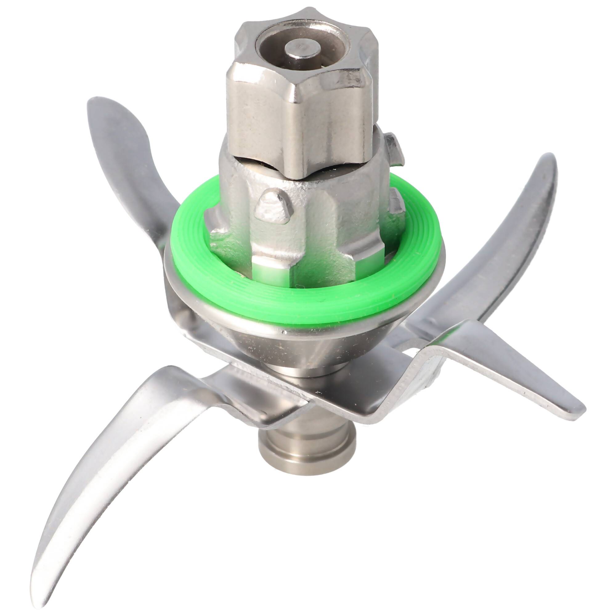 Mixmesser, Ersatzmesser inkl. grünem Dichtring für Vorwerk Thermomix TM5, Edelstahl, Spühlmaschinenfest (kein Original)