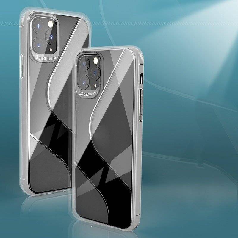 S-Line Hülle Bumper für Huawei P40 Lite E Silikonhülle Stoßfest Handyhülle TPU Case Cover Schwarz