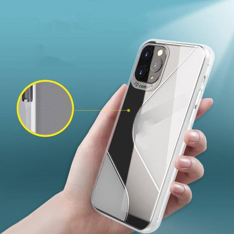S-Line Hülle Bumper für Huawei P40 Lite E Silikonhülle Stoßfest Handyhülle TPU Case Cover Blau