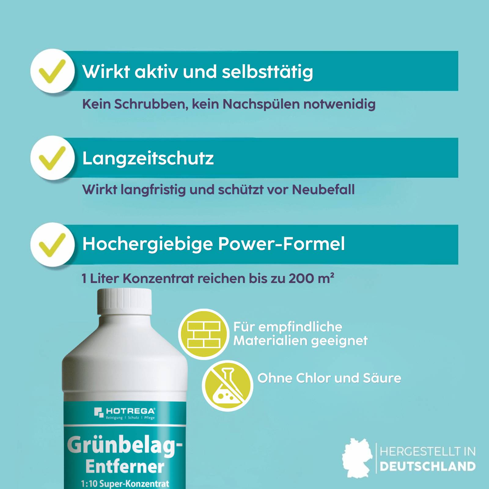 HOTREGA Grünbelagentferner Super Konzentrat 1 L