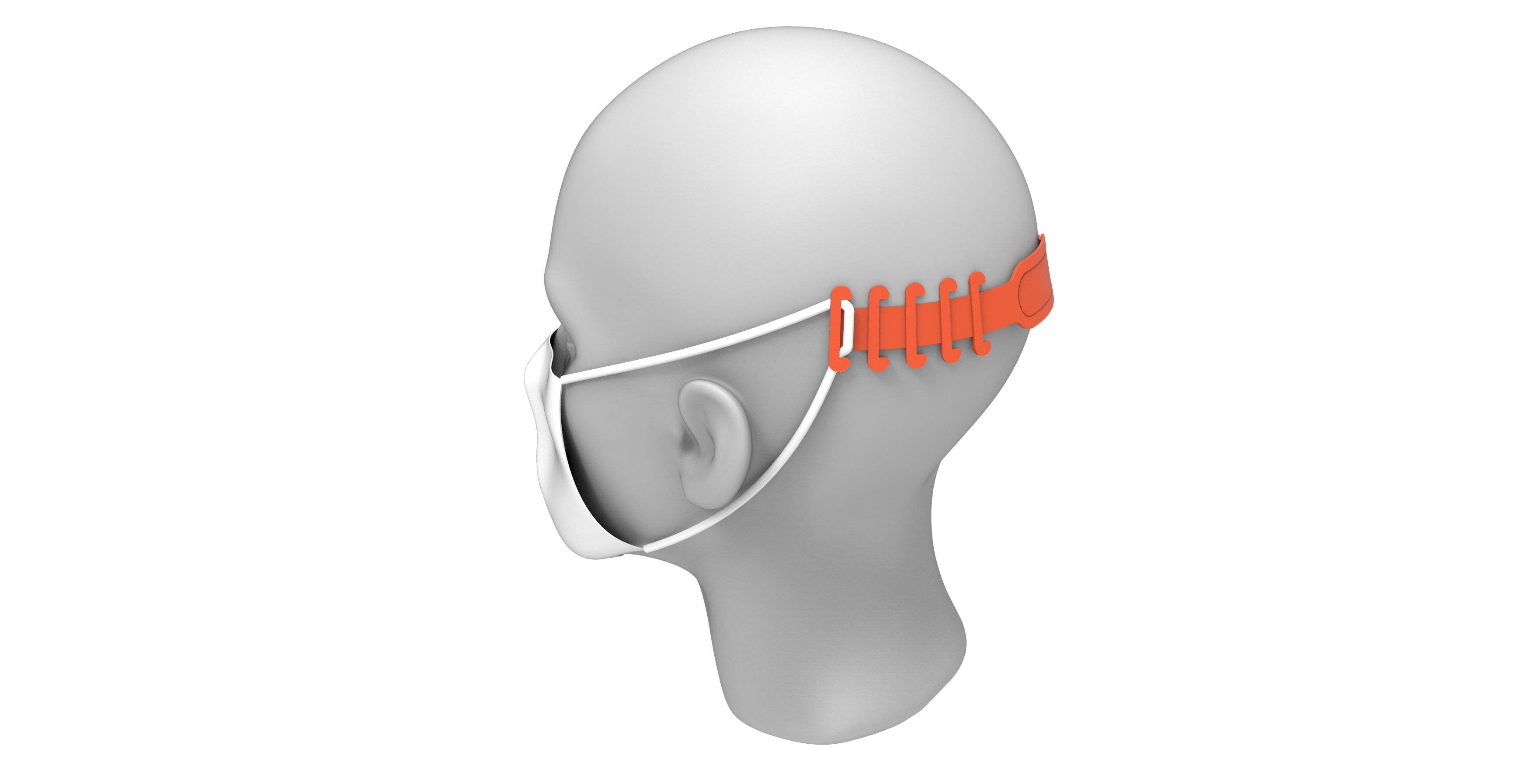 KOMFOHR Maskenhalter einzeln im Komfort-Etui rot