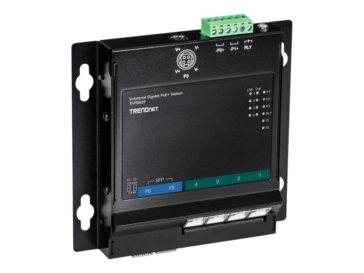 TRENDnet TI-PG62F - Switch - unmanaged - 4 x 10/100/1000 (PoE+)