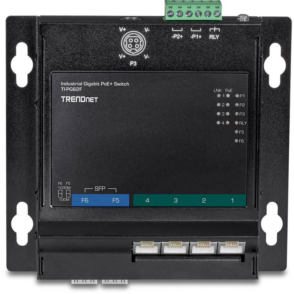TRENDnet TI-PG62F - Switch - unmanaged - 4 x 10/100/1000 (PoE+)