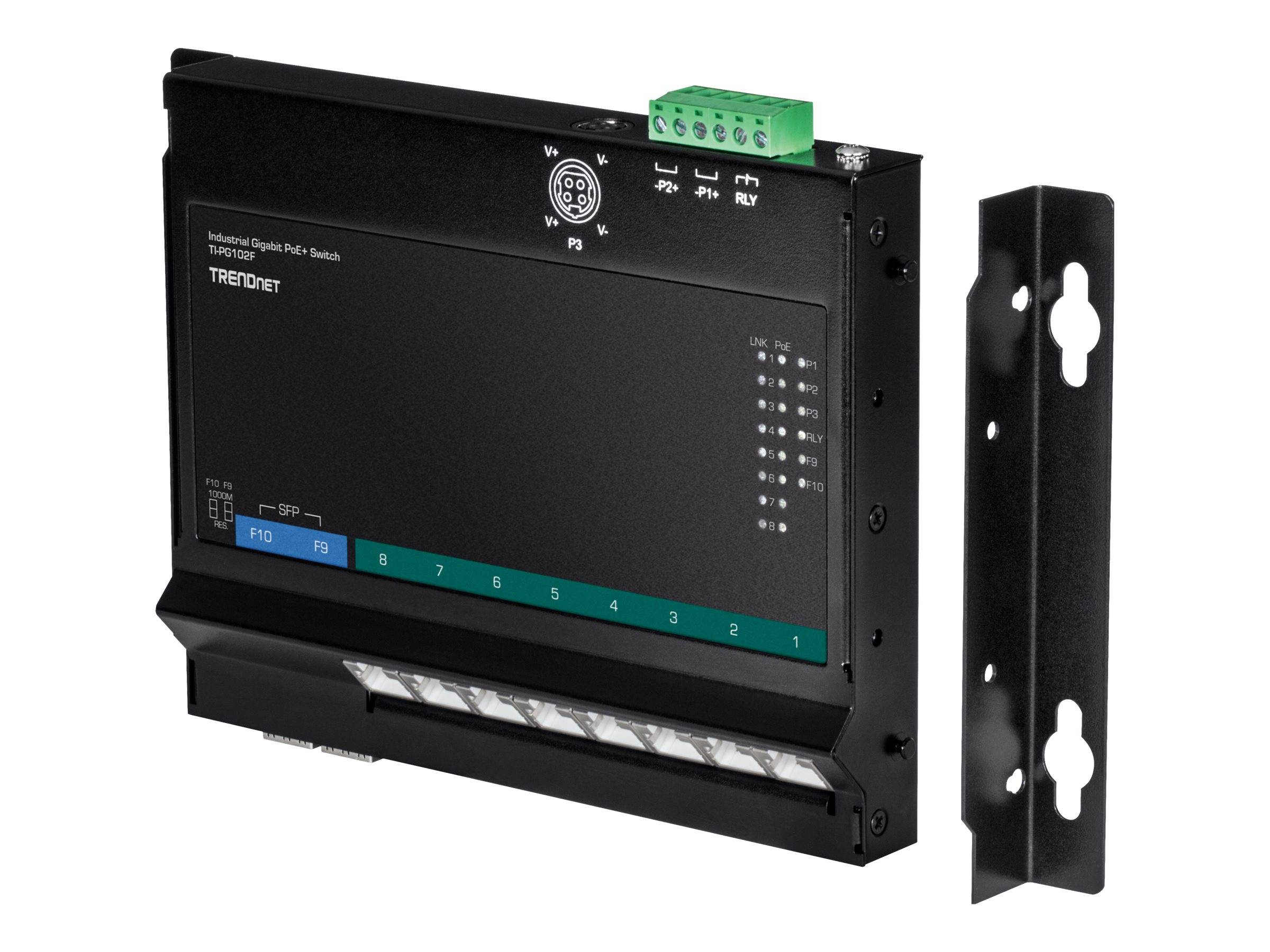 TRENDnet TI-PG102F - Industrial - Switch - 8 x 10/100/1000 (PoE+)