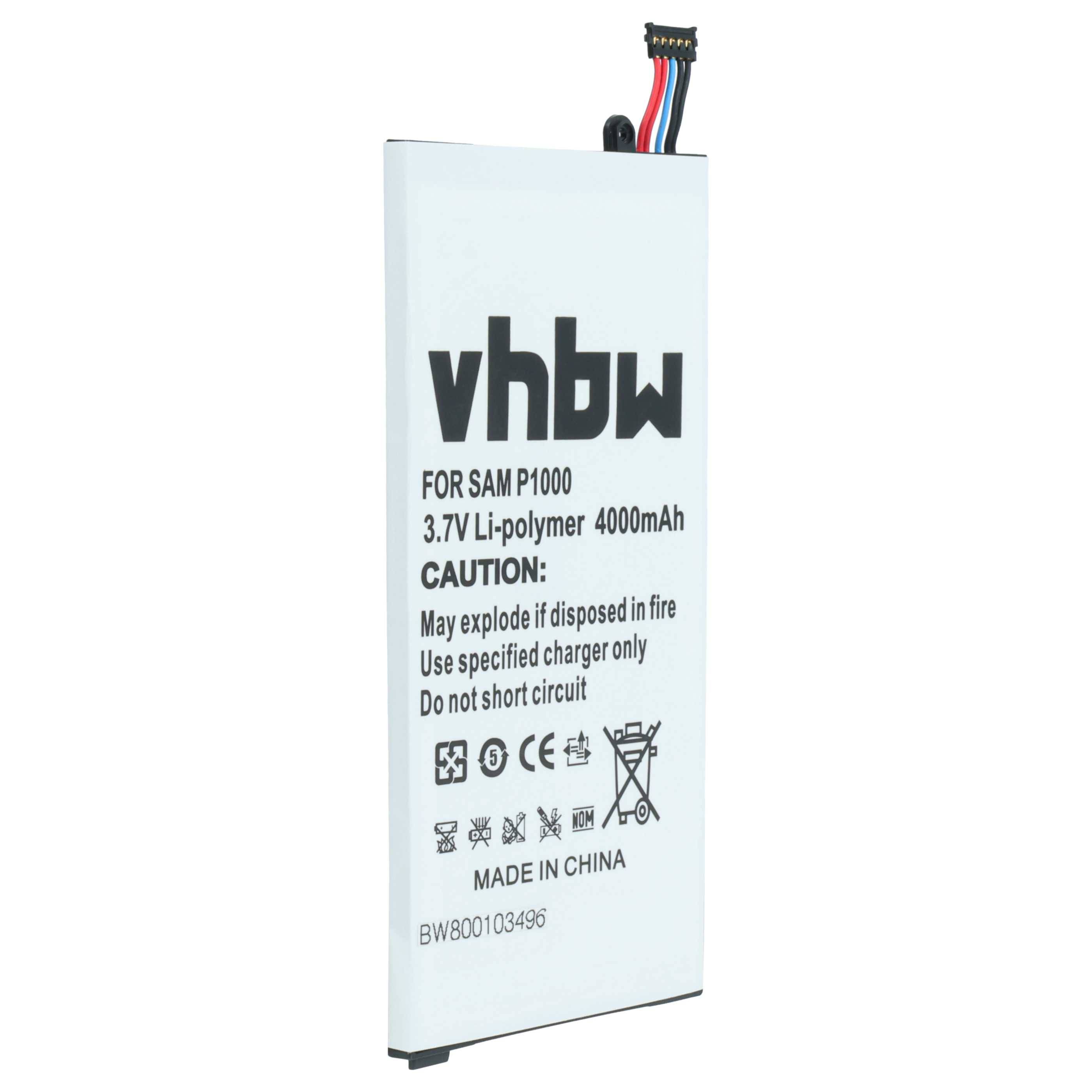 vhbw Akku Ersatz für Samsung B056H004-001, SP4960C3A, AA31D26, AA1ZA18BS/T-B für Tablet Pad (4000 mAh, 3,7 V, Li-Polymer)