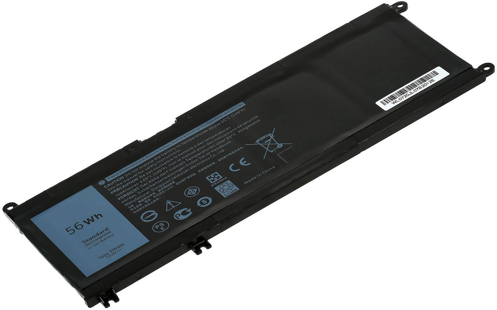 Powery Akku passend für Laptop Dell Inspiron 17 7000, 17 7778, Vostro 7580, Typ 33YDH u.a., 15,2V, Li-Polymer