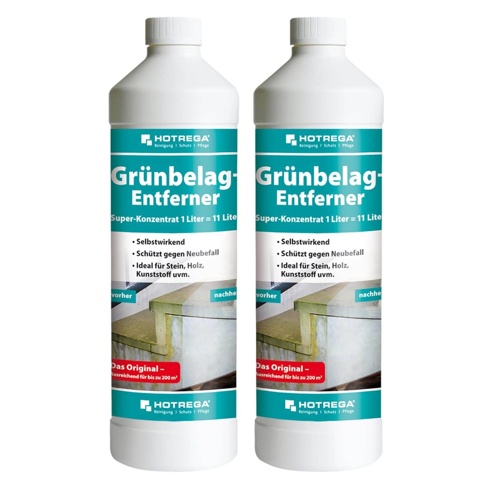HOTREGA Grünbelagentferner Super Konzentrat 2x 1 Liter