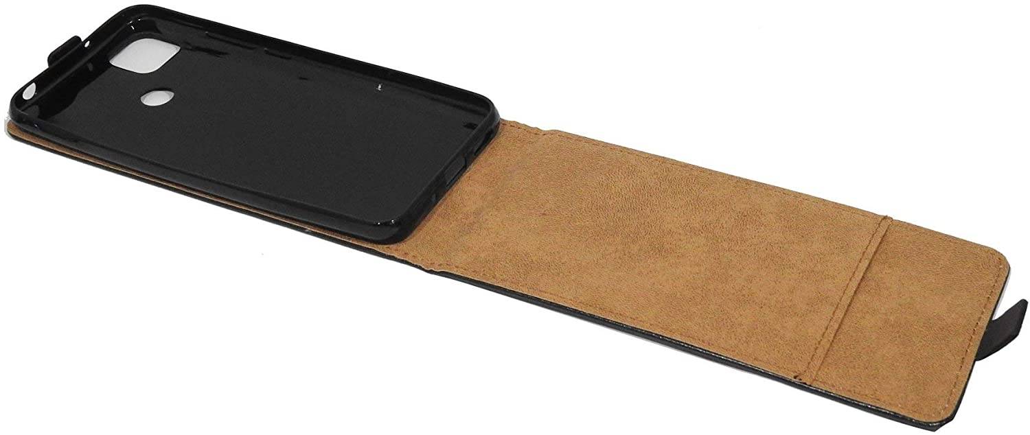 cofi1453® Flip Case kompatibel mit XIAOMI REDMI 9C Handy Tasche vertikal aufklappbar Schutzhülle Klapp Hülle Schwarz