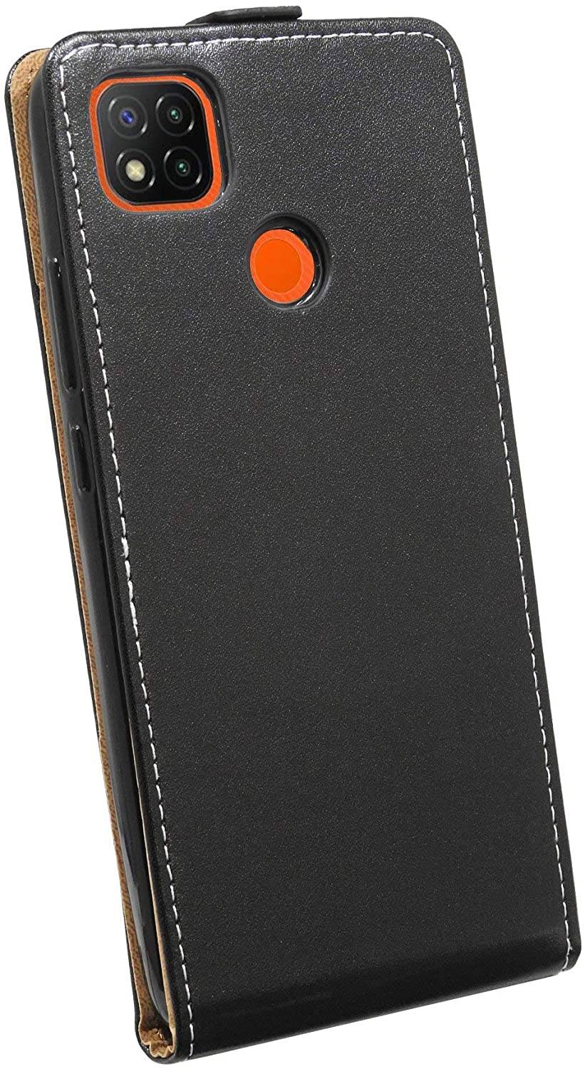 cofi1453® Flip Case kompatibel mit XIAOMI REDMI 9C Handy Tasche vertikal aufklappbar Schutzhülle Klapp Hülle Schwarz