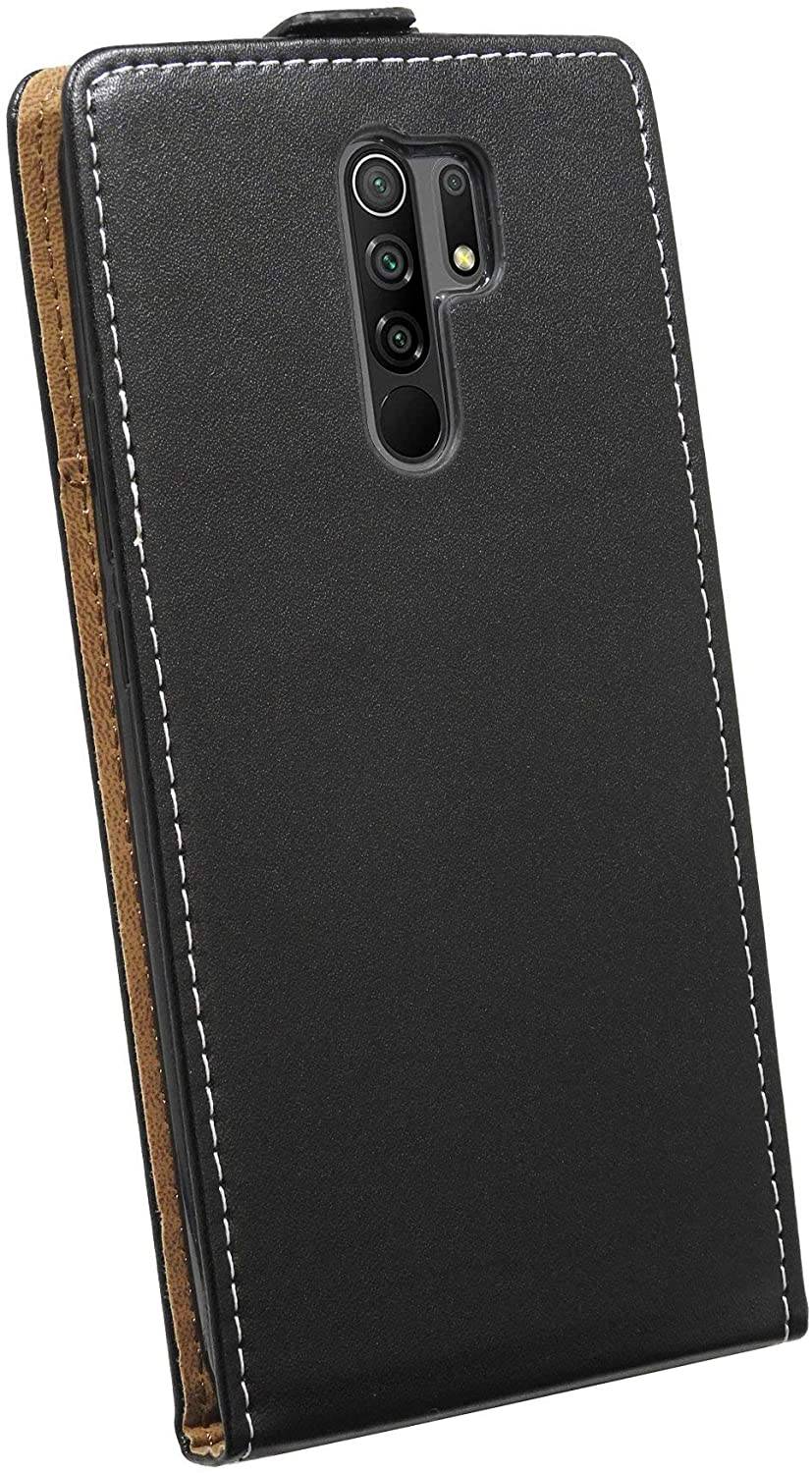 cofi1453® Flip Case kompatibel mit XIAOMI REDMI 9 Handy Tasche vertikal aufklappbar Schutzhülle Klapp Hülle Schwarz
