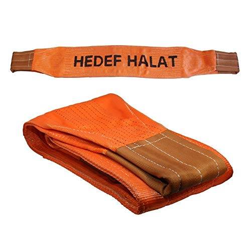 25 Tonnen Tragfähigkeit 6 Meter Länge Hebegurt Rundschlinge Hebeband Bergegurt aus Polyster mit Endschlaufen für Kran, Abschleppen Orange