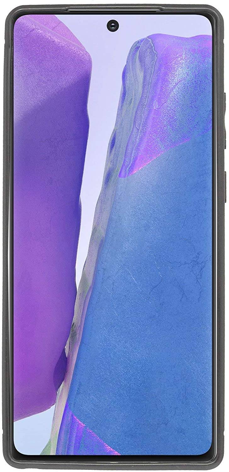 cofi1453® Silikon Hülle Bumper Carbon kompatibel mit SAMSUNG GALAXY NOTE 20 (N980F) Case TPU Soft Handyhülle Cover Schutzhülle Schwarz