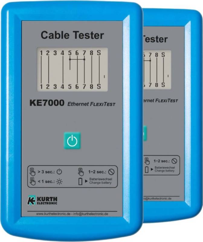 Kurth Electronic LAN-Kabeltester Gerätepaar KE7000