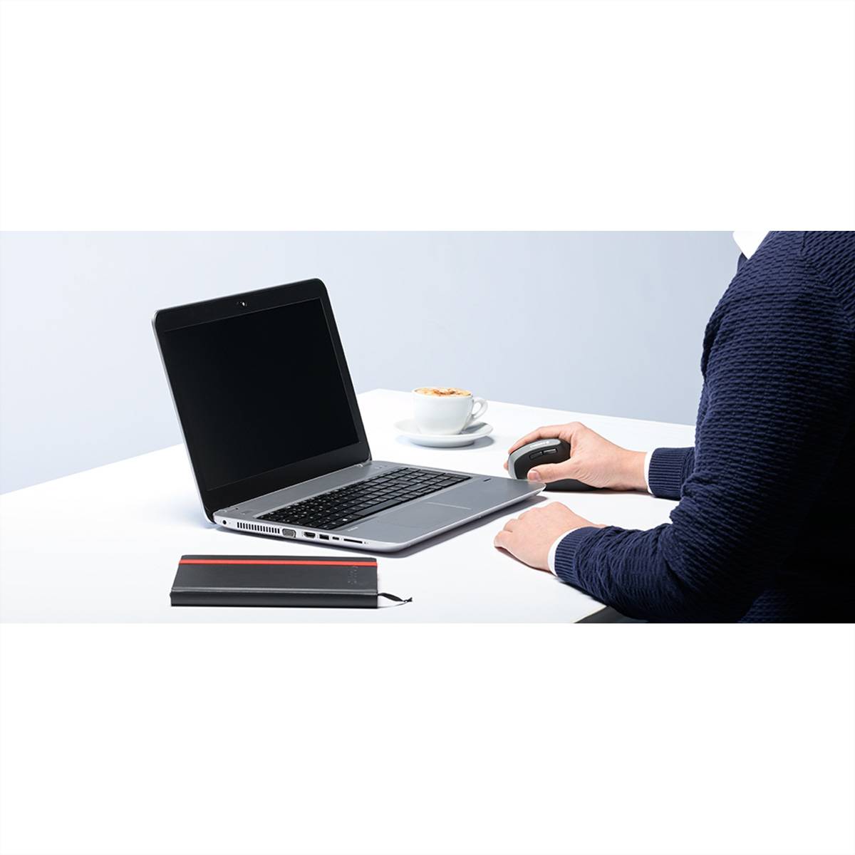 Cherry Maus MW 4500, ergonomisch, für Rechtshänder, wireless, 1200 dpi, schwarz