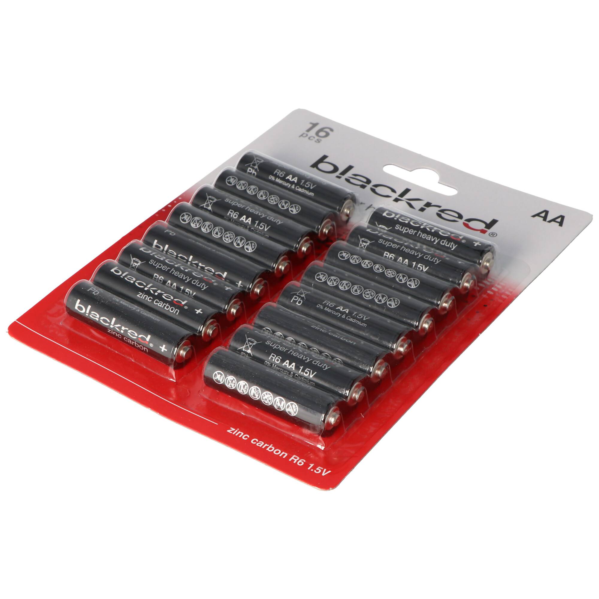 16er Sparpack AA, R6, Mignon 1,5V Super Heavy Duty BP16 Batterien, nicht wiederaufladbar, für nicht hochstromlastige Ger