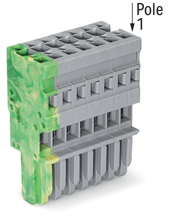 Ein grauer und grüner verschachtelter Block, der einem 3D-Puzzleteil ähnelt und geometrisches Design und Textur hervorhebt.