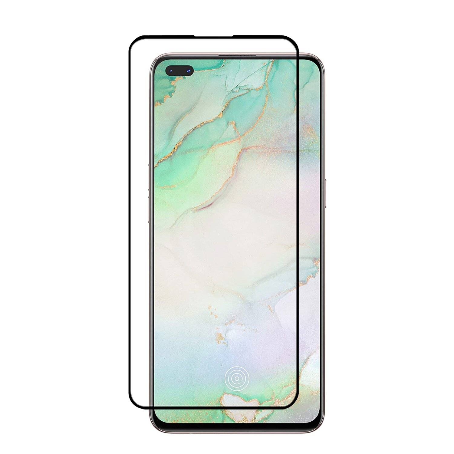 cofi1453® 5D Schutz Glas kompatibel mit Oppo Reno 3 PRO Curved Schutz Folie Vollständig Klebend und Abdeckung