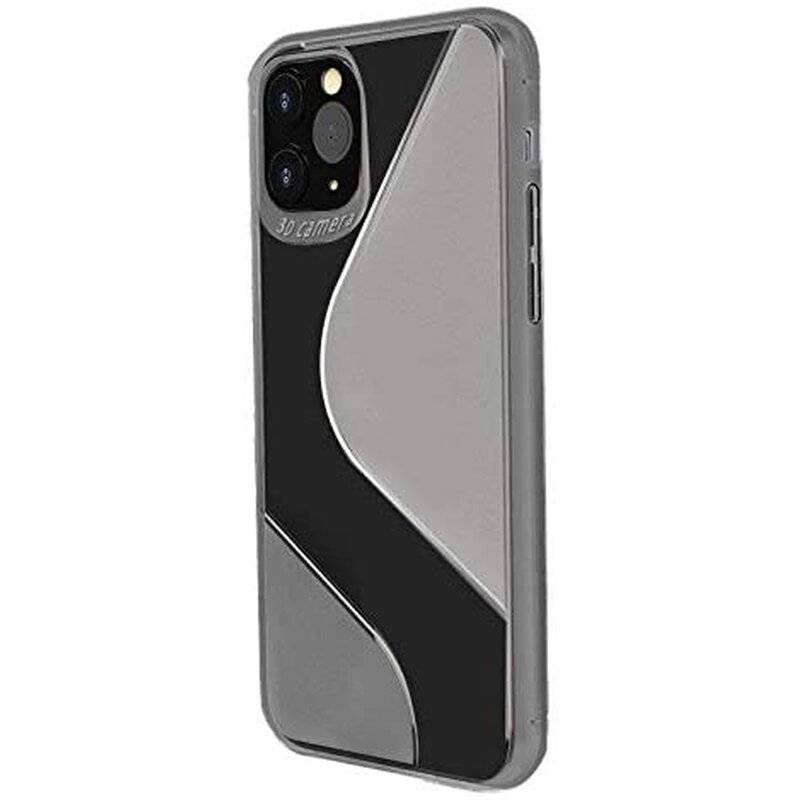 cofi1453® Panzerhülle Bumper Hybrid Armor SchutzHülle kompatibel mit iPhone 12 Pro Silikon Hülle Zubehör Tasche Panzerschale Panzer in Schwarz