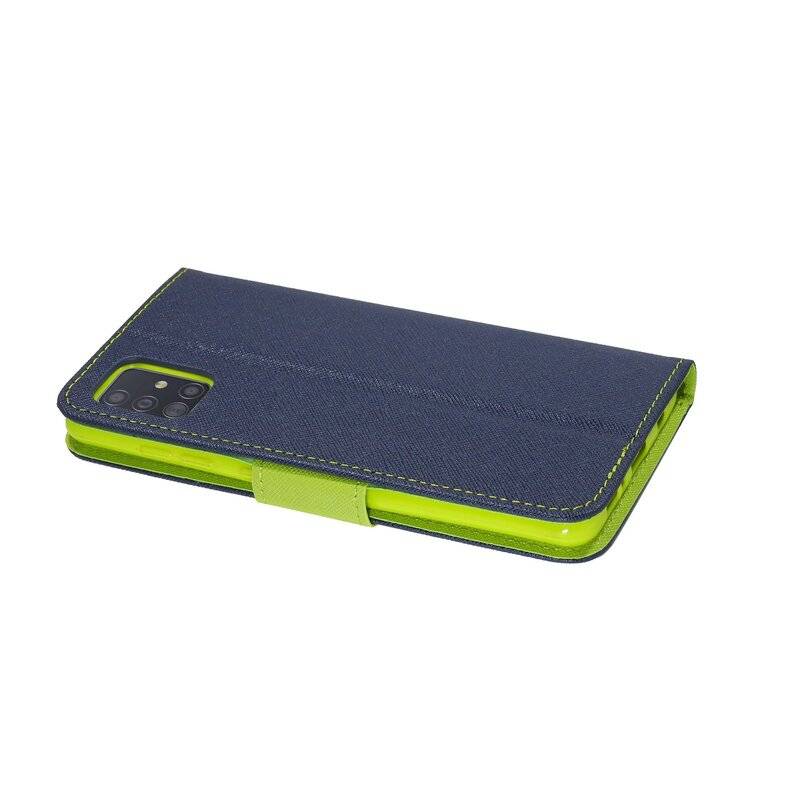 Buch Tasche Fancy für SAMSUNG GALAXY A71 5G A716F Handy Hülle Etui Brieftasche Schutzhülle mit Standfunktion, Kartenfach in Blau-Grün
