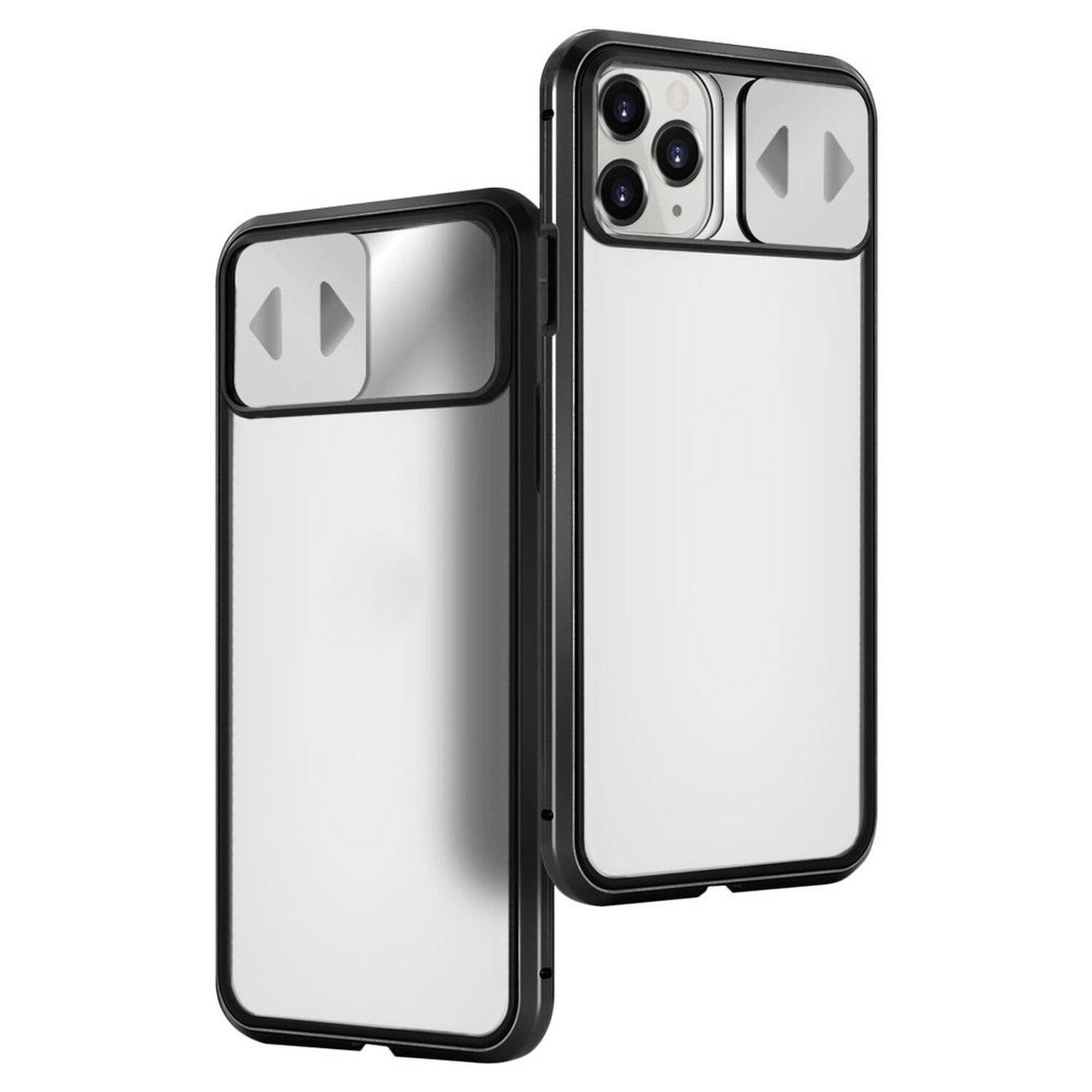 360° Magnet Full Slim Metall Case Handyhülle Handyschale mit Schutzglas Vorderseite und Rückseite + Kameraschutz Cover kompatibel mit Huawei P40