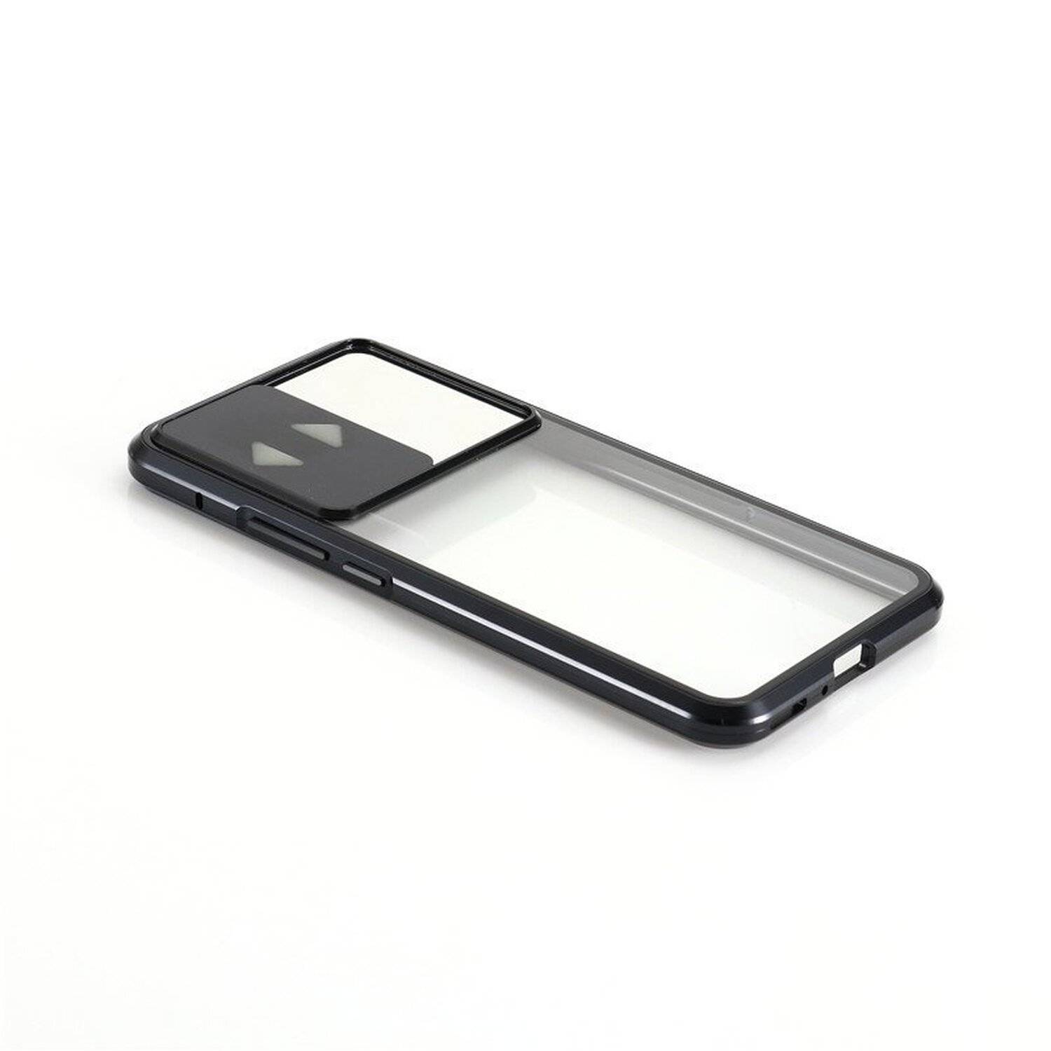 360° Magnet Full Slim Metall Case Handyhülle Handyschale mit Schutzglas Vorderseite und Rückseite + Kameraschutz Cover kompatibel mit Huawei P40