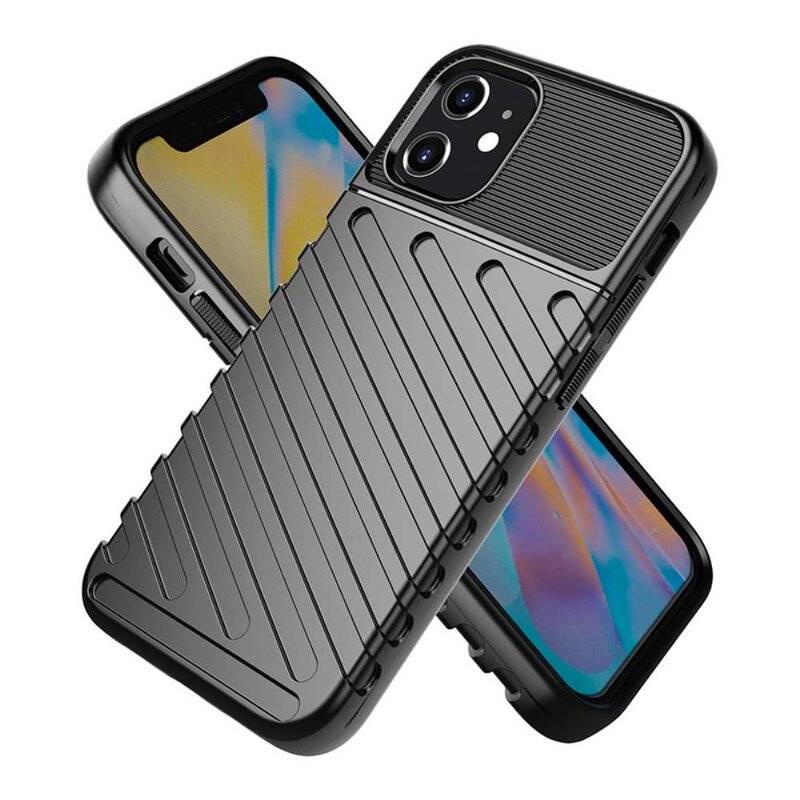 cofi1453® Hybrid Armor Etui SchutzHülle "Thunder" Case Bumper Cover Handyhülle Matt Hülle Robust Rutschfest kompatibel mit iPhone X
