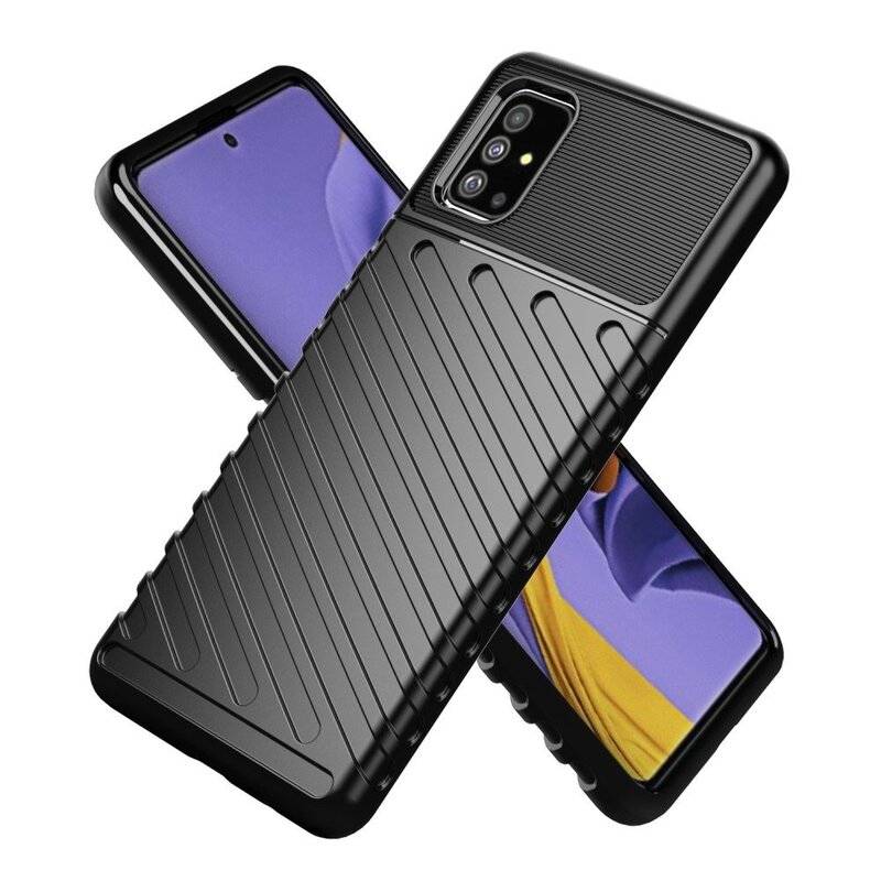 Hybrid Armor Etui SchutzHülle Thunder Case Bumper Cover Handyhülle Matt Hülle Robust Rutschfest für Samsung Galaxy A51 A515F