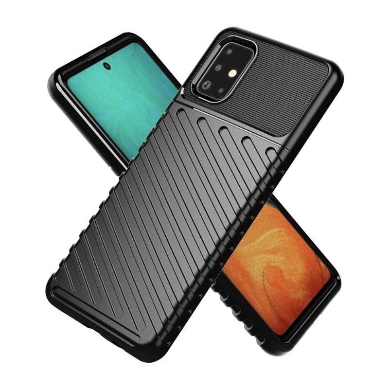 Hybrid Armor Etui SchutzHülle Thunder Case Bumper Cover Handyhülle Matt Hülle Robust Rutschfest für Samsung Galaxy A71 A715F
