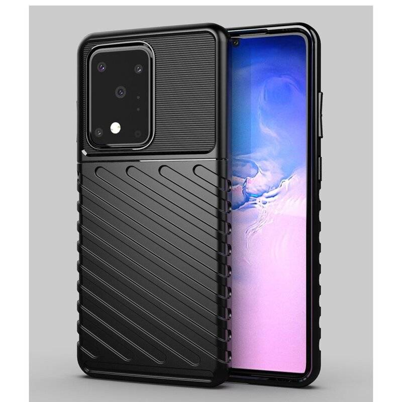 Hybrid Armor Etui SchutzHülle Thunder Case Bumper Cover Handyhülle Matt Hülle Robust Rutschfest für Samsung Galaxy S20 Ultra G988B