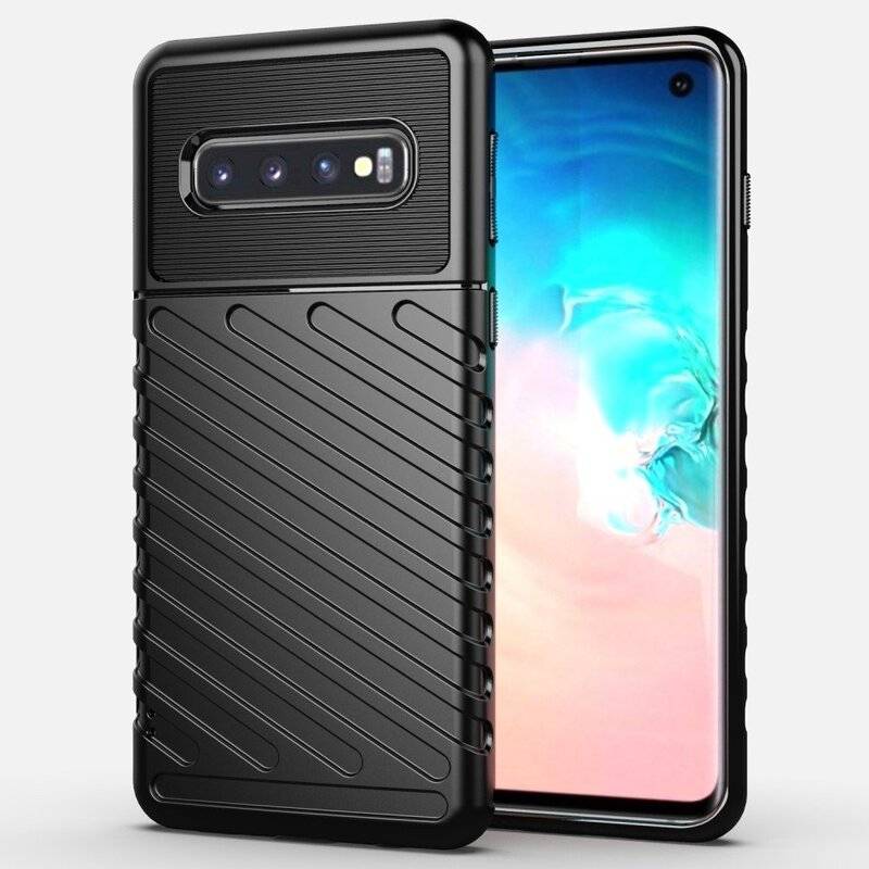 Hybrid Armor Etui SchutzHülle Thunder Case Bumper Cover Handyhülle Matt Hülle Robust Rutschfest für Samsung Galaxy S10 Lite G770F