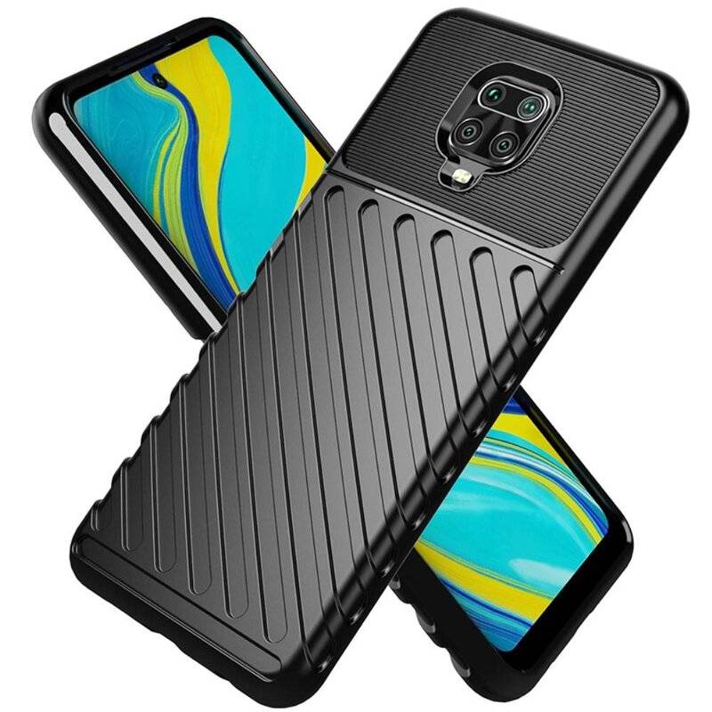 cofi1453® Hybrid Armor Etui SchutzHülle "Thunder" Case Bumper Cover Handyhülle Matt Hülle Robust Rutschfest kompatibel mit Xiaomi Redmi 8