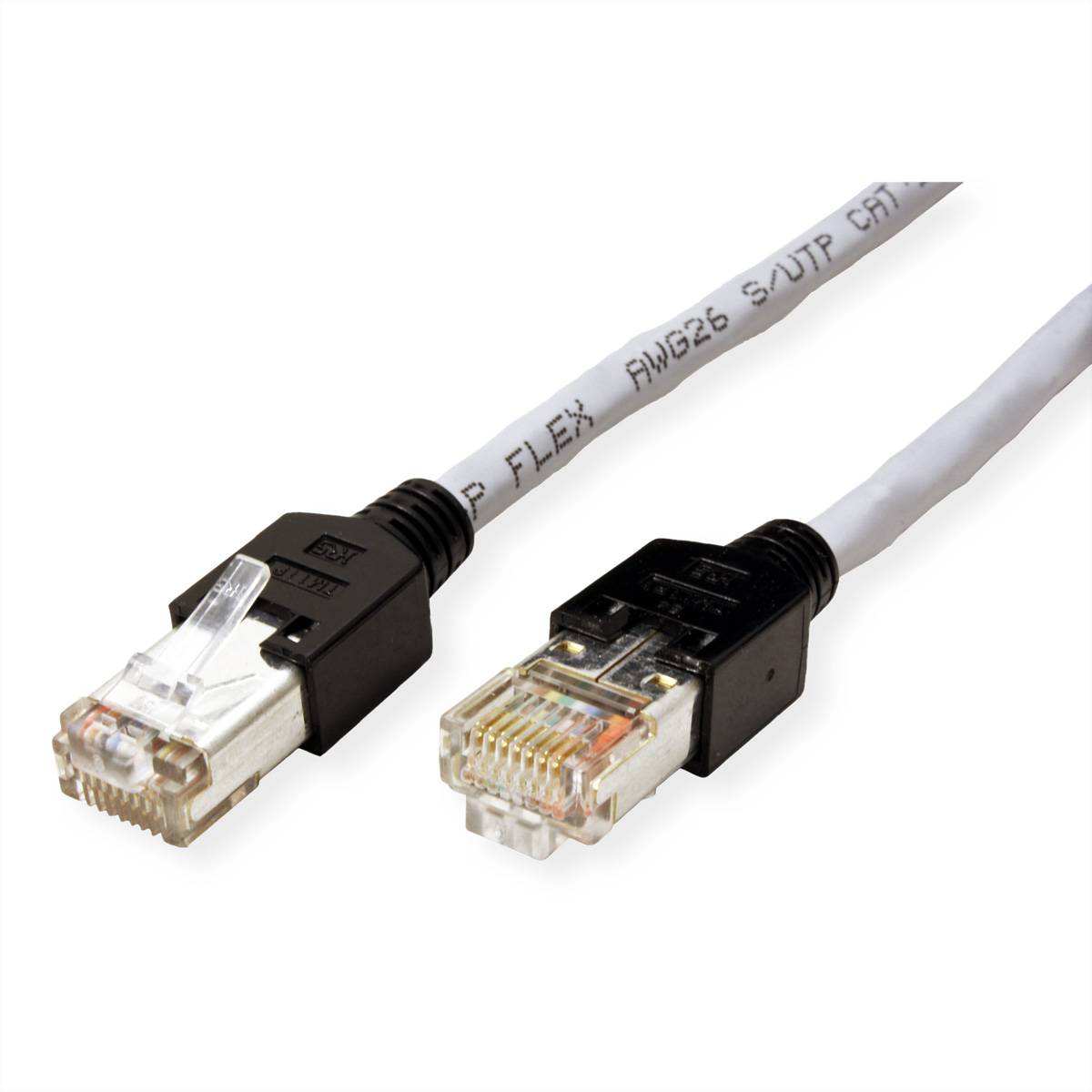 DÄTWYLER Patchkabel Cat.5e (Class D) S/UTP, CU 5502 flex PVC, Hirose TM11, grau, 10 m