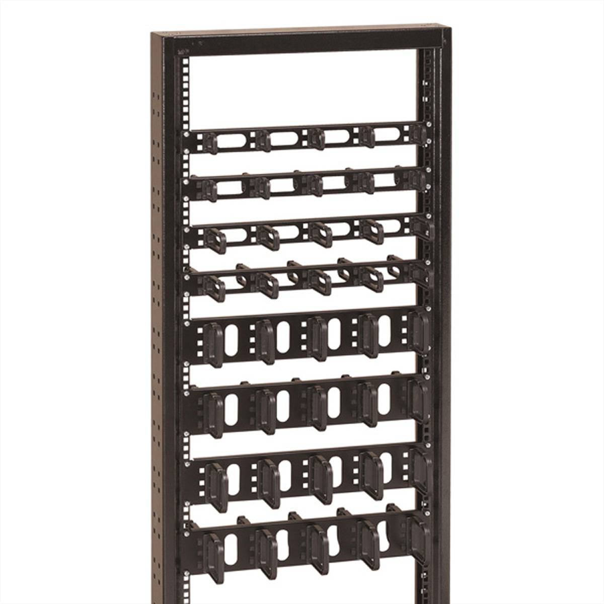 CONTEG 19"-Kabelführung 1 HE mit 5 Kabelösen 40 x 80 mm