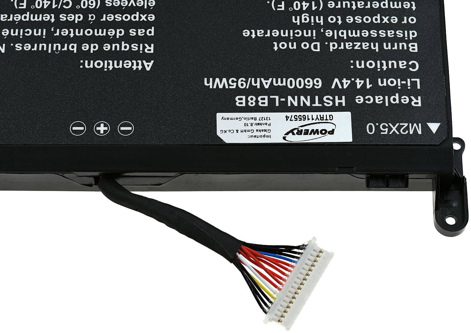 Powery Akku kompatibel mit HP Typ FM08, 14,4V, Li-Ion