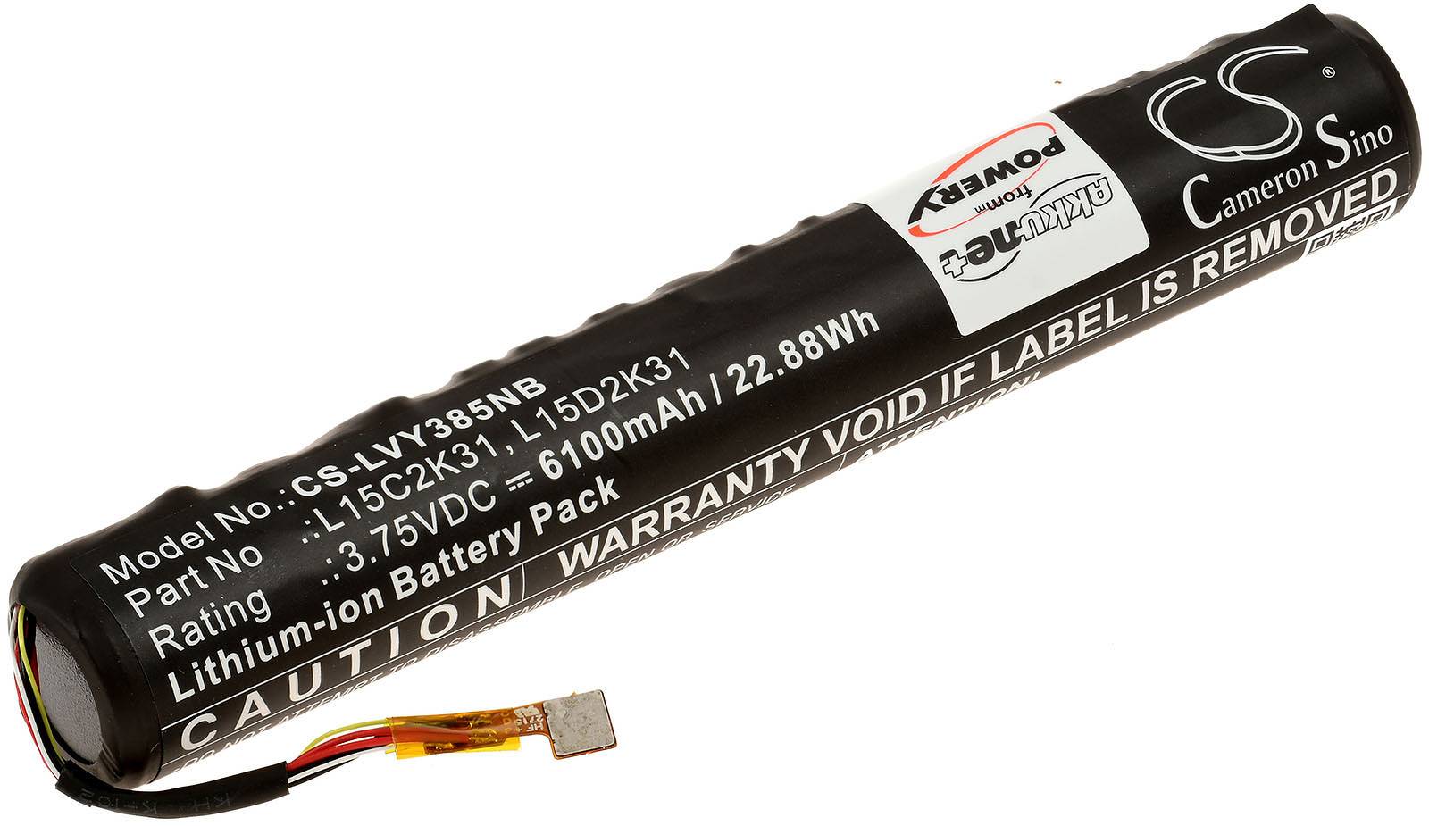 Powery Akku für Tablet Lenovo Yoga Tab 3, 3,75V, Li-Ion