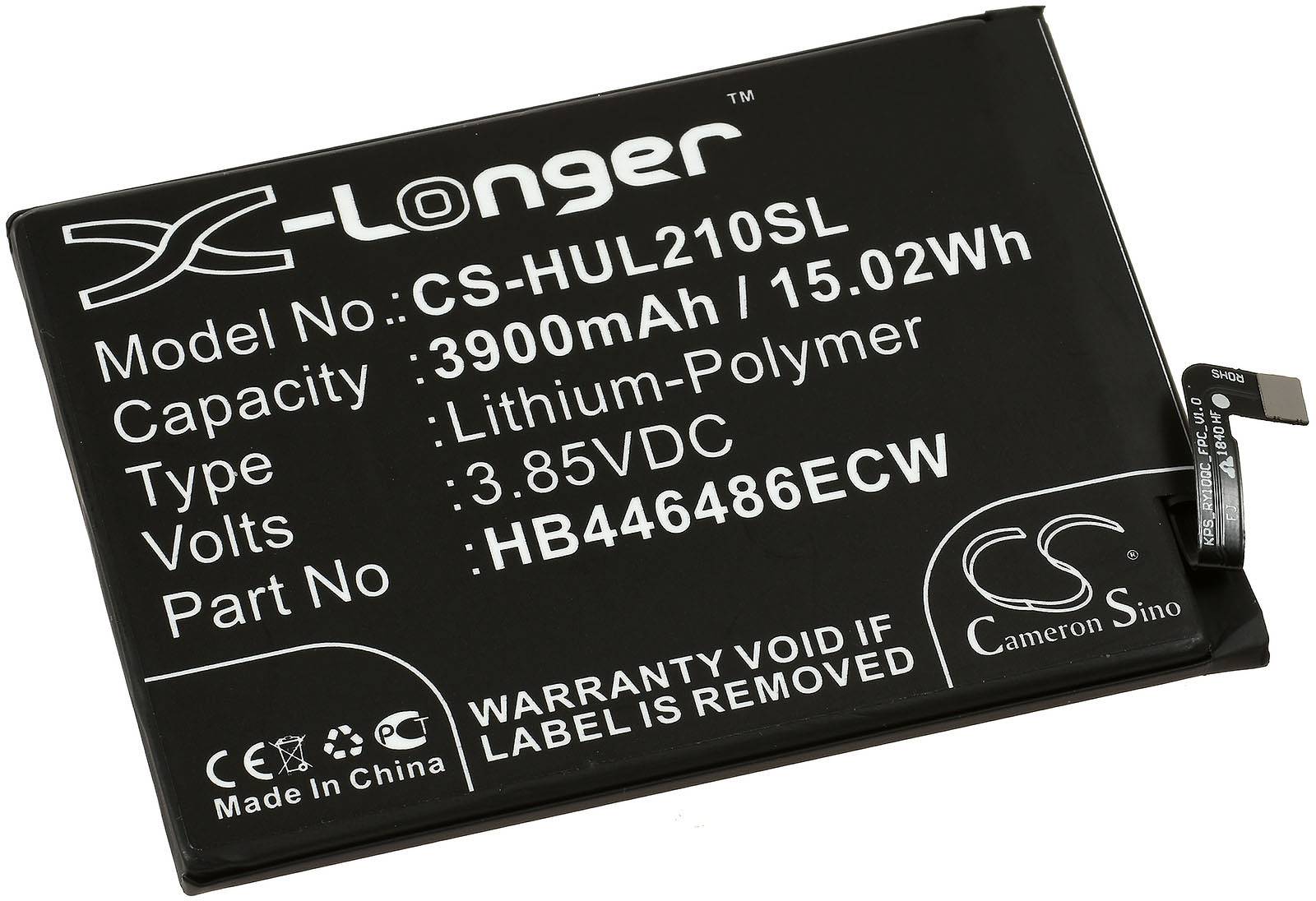 Powery Akku für Handy, Smartphone Huawei Y9s 2019, 3,85V, Li-Polymer