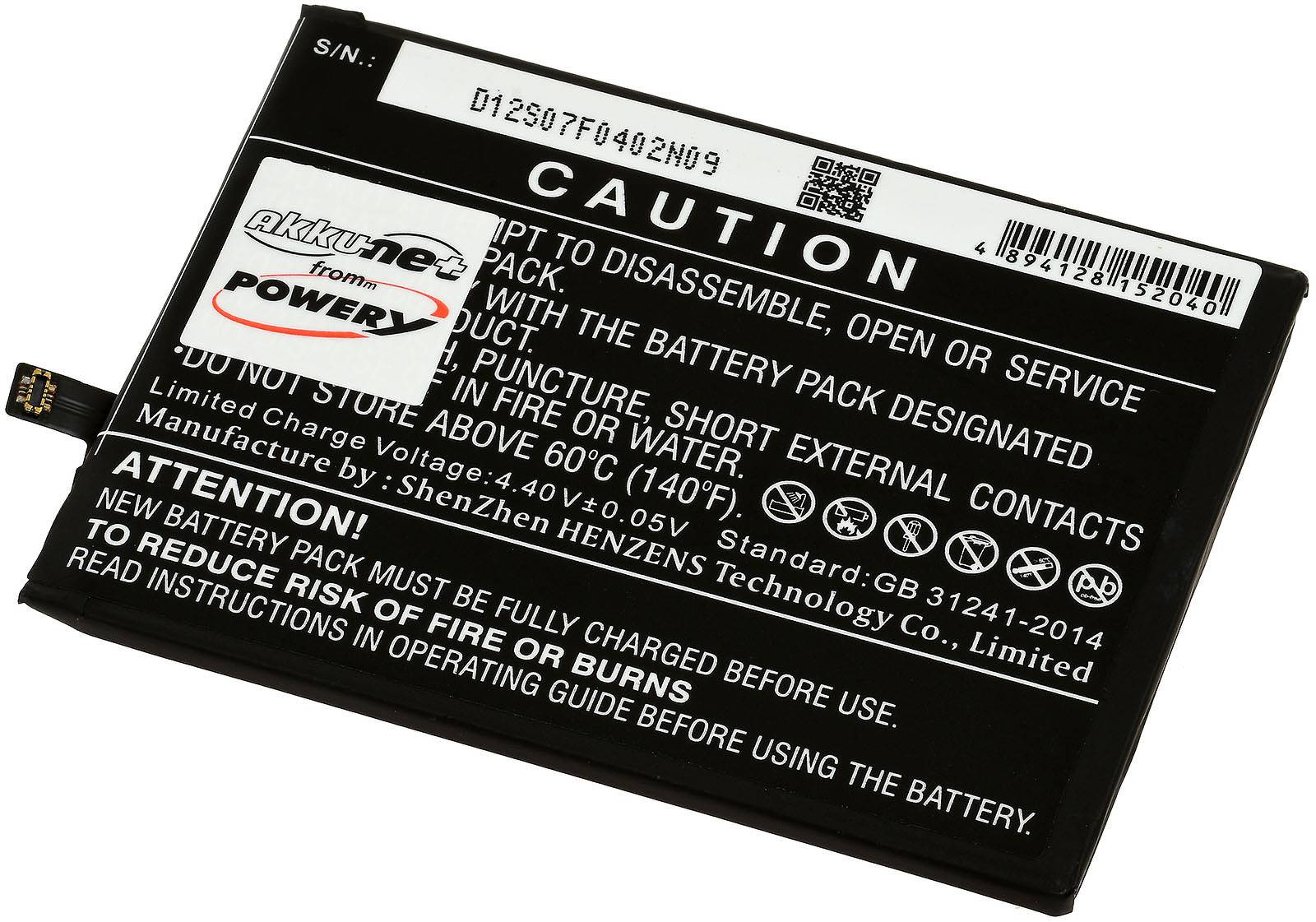 Powery Akku für Handy, Smartphone Huawei Y9s 2019, 3,85V, Li-Polymer