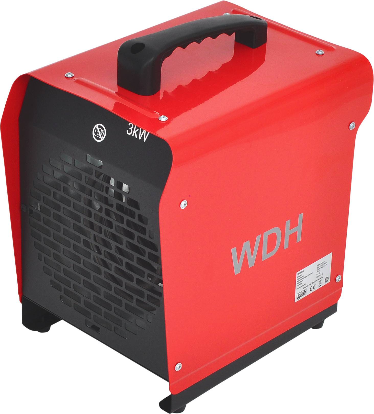 WDH Heizgebläse WDH-BGP03 (3kW) - Heizgerät, Heizlüfter, Elektroheizer - 25m² - H 33 x B 21,5 x T 29 cm