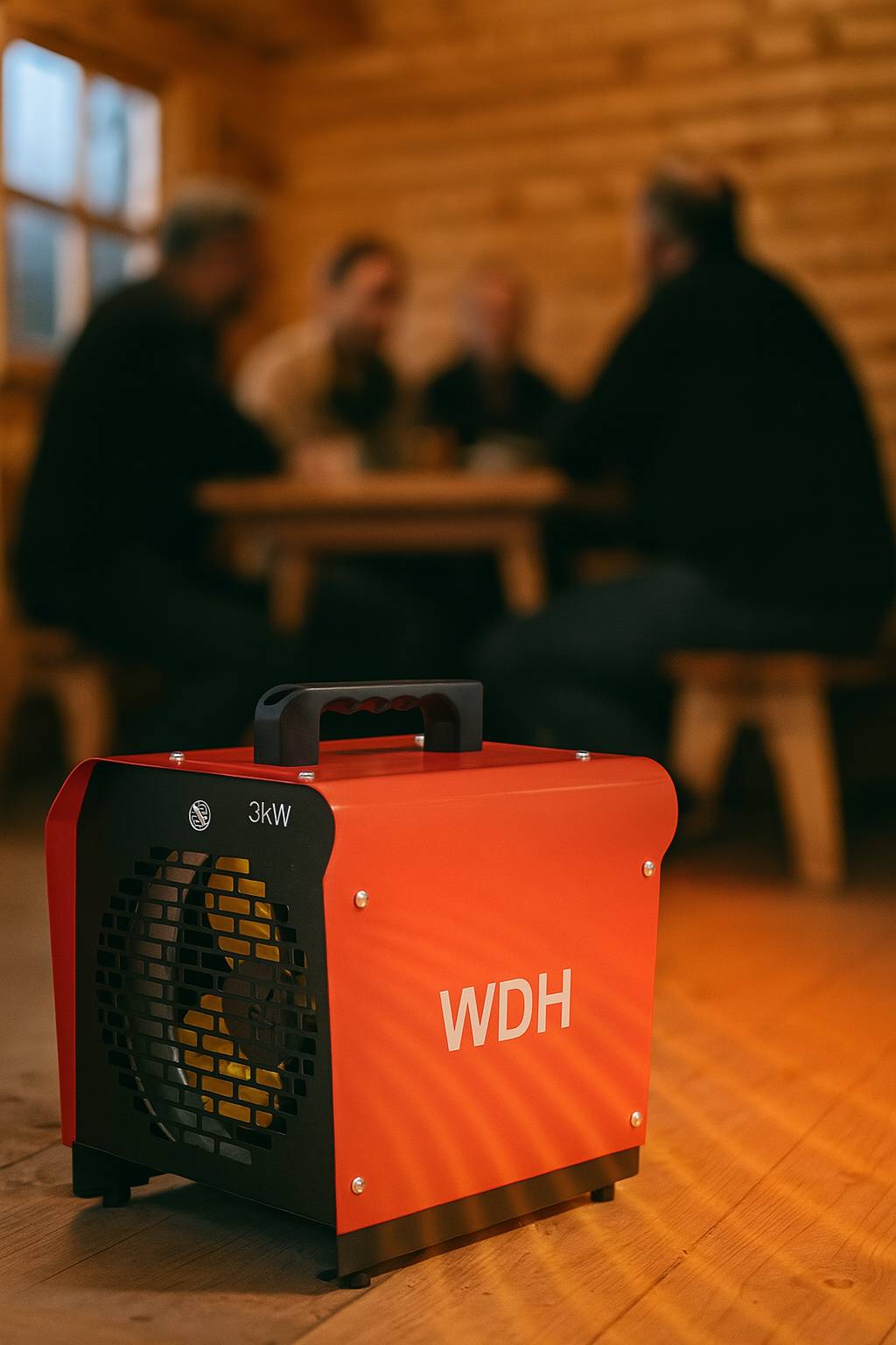 WDH Heizgebläse WDH-BGP03 (3kW) - Heizgerät, Heizlüfter, Elektroheizer - 25m² - H 33 x B 21,5 x T 29 cm