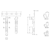 Female Crimp Pins for 0.1" Housings 100-Pack, Arbeiten mit 22 bis 28AWG Drähten Female Crimp Pins for 0.1" Housings 100-Pack, Arbeiten mit 22 bis 28AWG Drähten