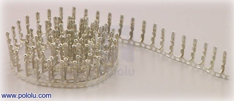 Female Crimp Pins for 0.1" Housings 100-Pack, Arbeiten mit 22 bis 28AWG Drähten