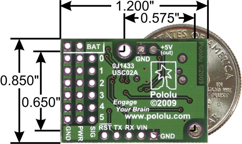 Pololu Micro Maestro 6-Channel USB Servo Controller (Assembled)