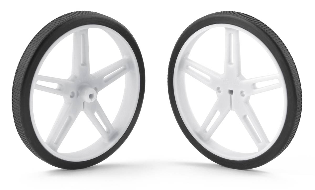Pololu Plastic Wheel 70x8mm Pair White for Micro Metal Gearmotors