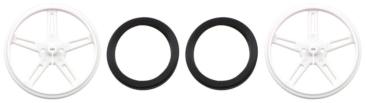 Pololu Plastic Wheel 70x8mm Pair White for Micro Metal Gearmotors