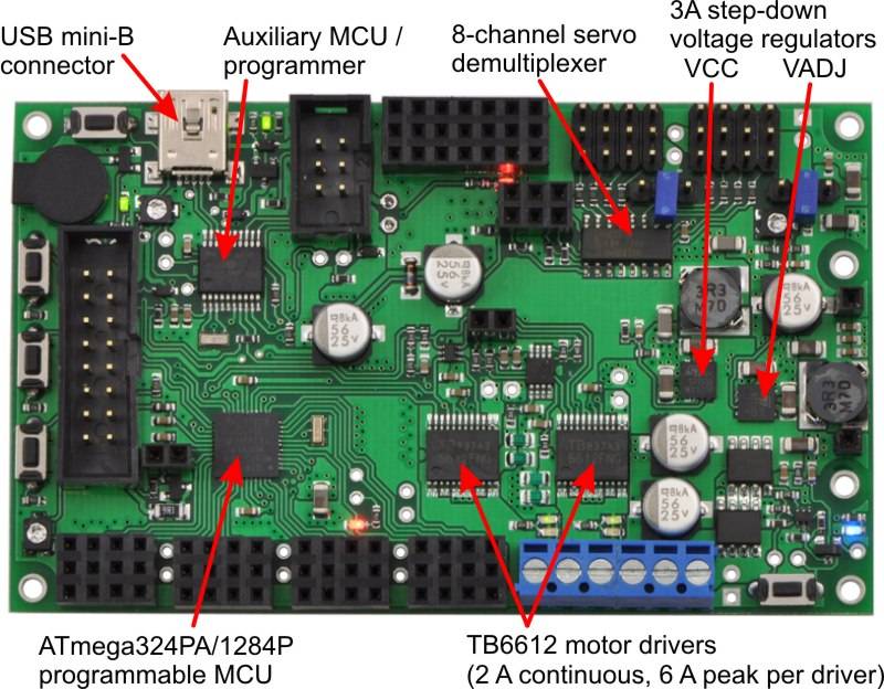 Pololu Orangutan SVP-1284 Robot Controller (assembled) 1327