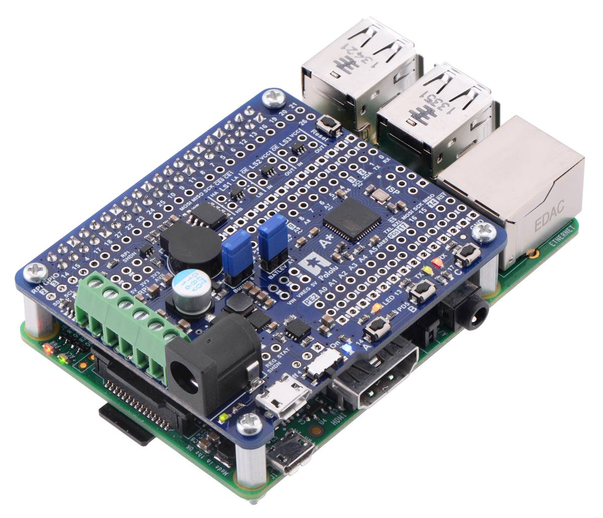Pololu A-Star 32U4 Robot Controller LV with Raspberry Pi Bridge