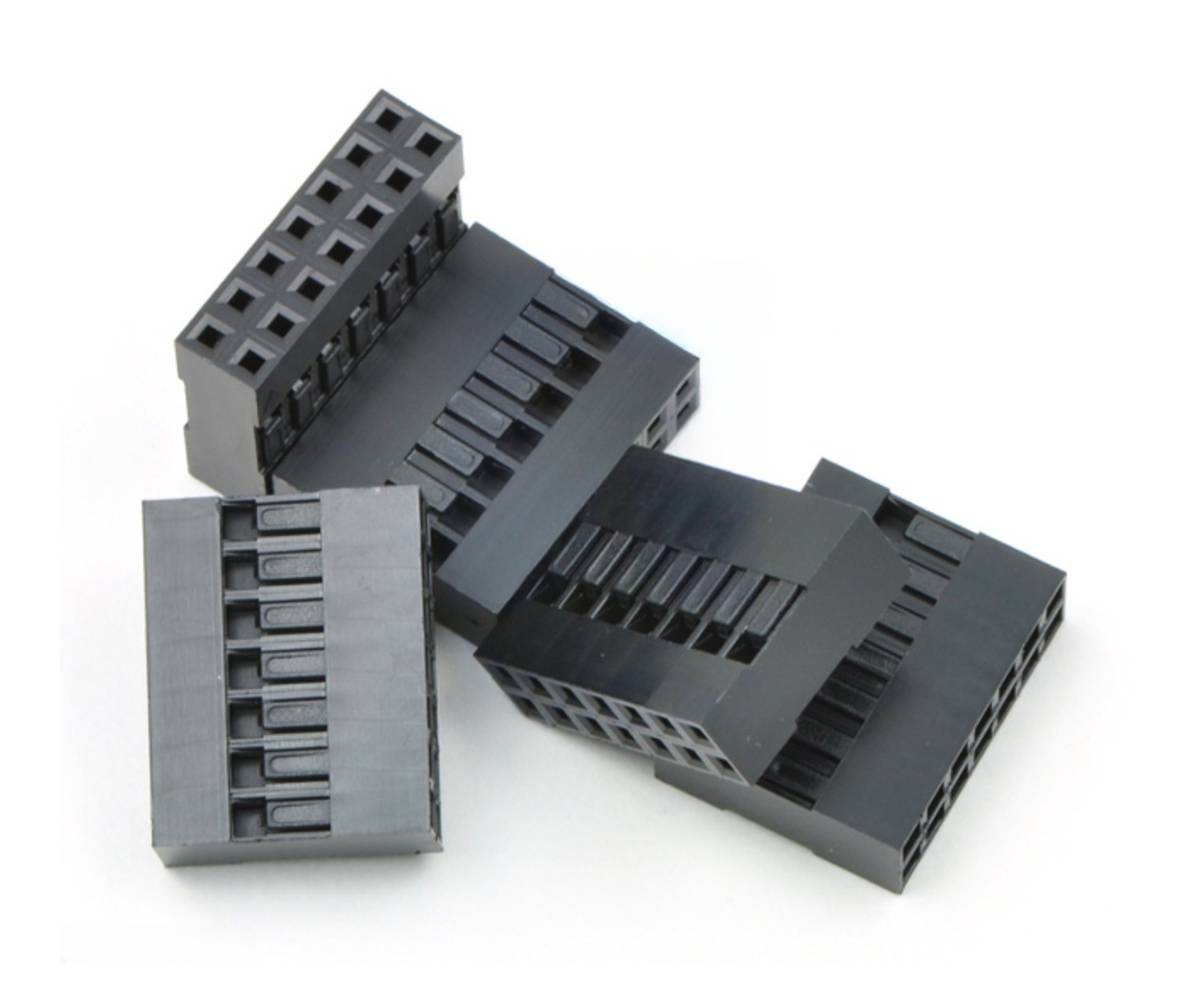 0.1" (2.54mm) Crimp Connector Housing: 2x7-Pin 5-Pack