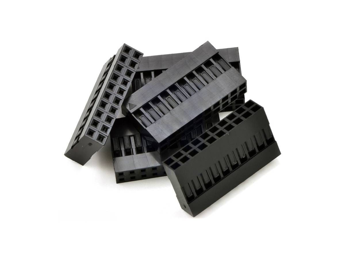 0.1" (2.54mm) Crimp Connector Housing: 2x10-Pin 5-Pack