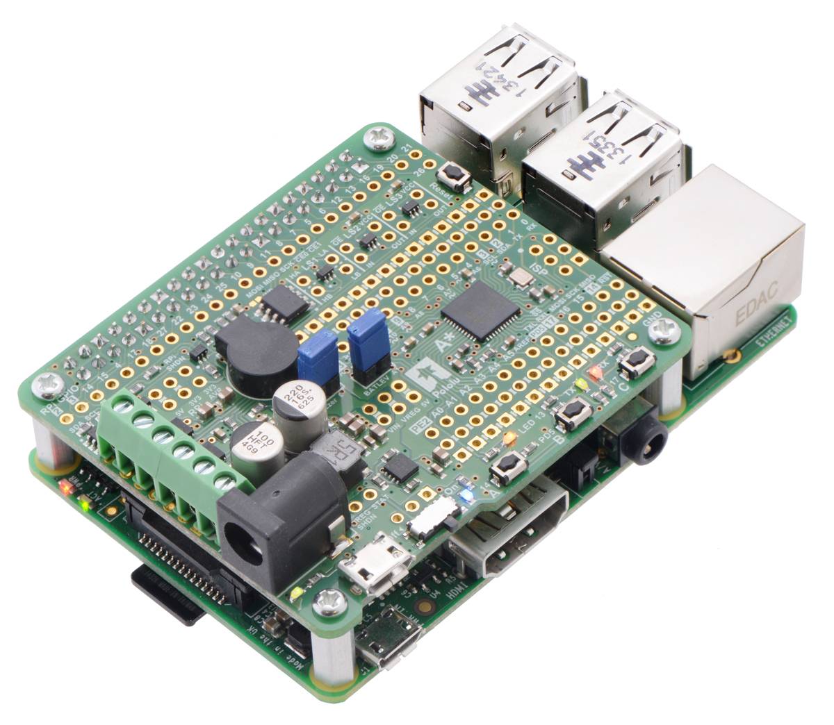 Pololu A-Star 32U4 Robot Controller SV with Raspberry Pi Bridge (SMT Components